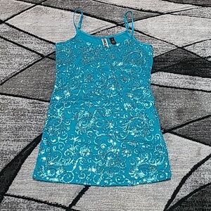 BKE SEQUINS ADJUSTABLE STRAPS TANK-TOP